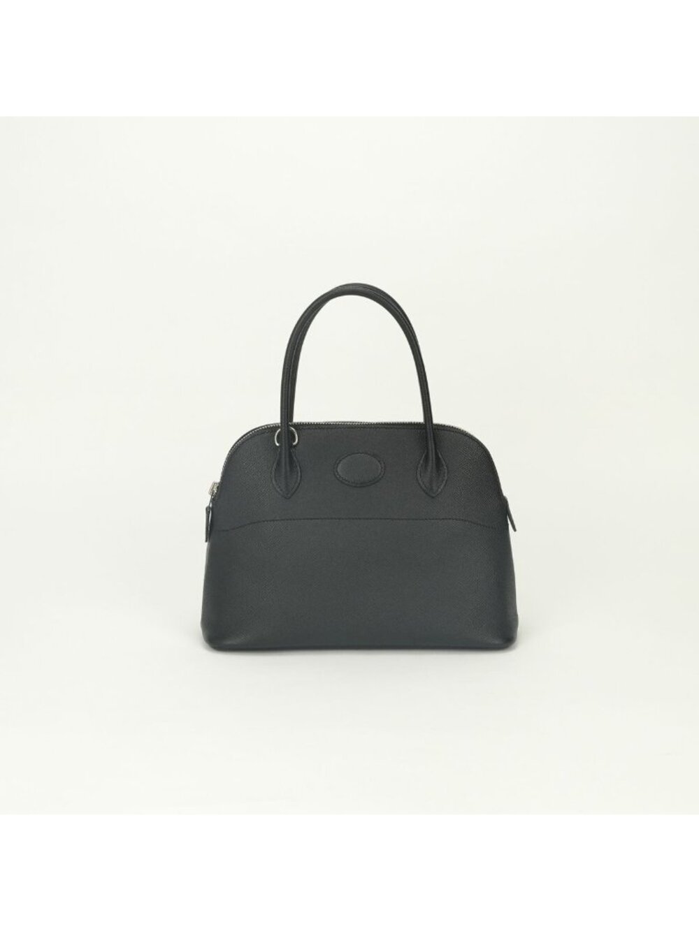Hermes Bolide 27 Tote Shoulder Bag Noir Black Silver 2-Way Veau Epsom